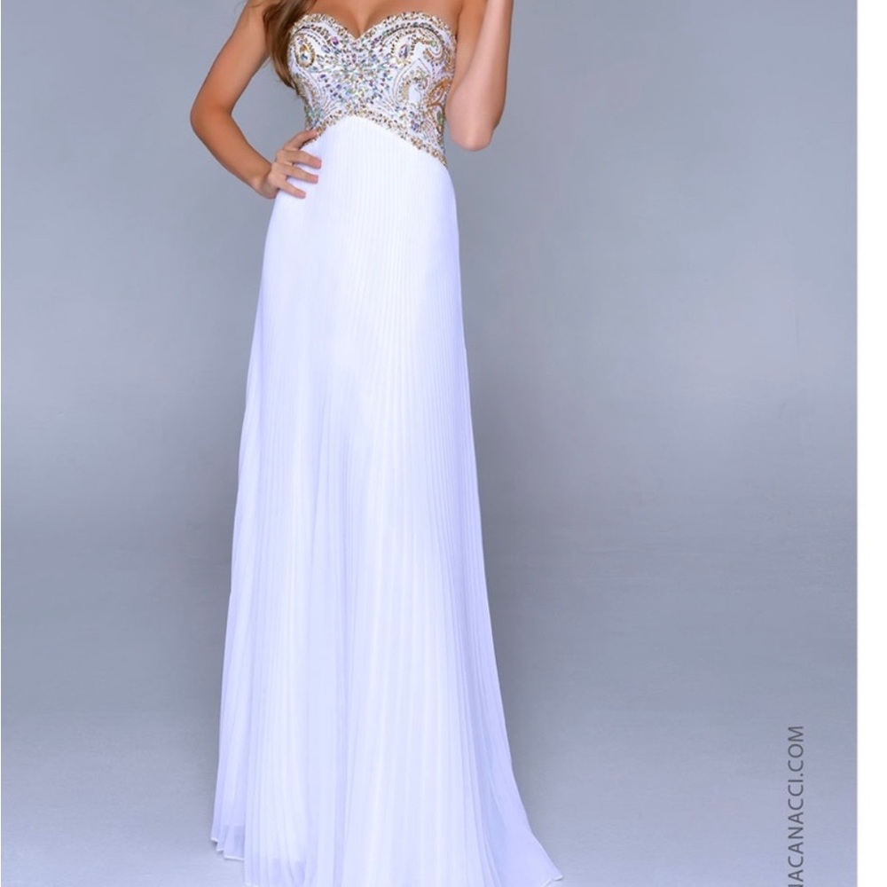 Nina Canacci White Dress Bejeweled